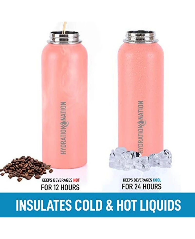 Hydration Nation Thermo Stainless Steel Vacuum Insulated Water Bottle