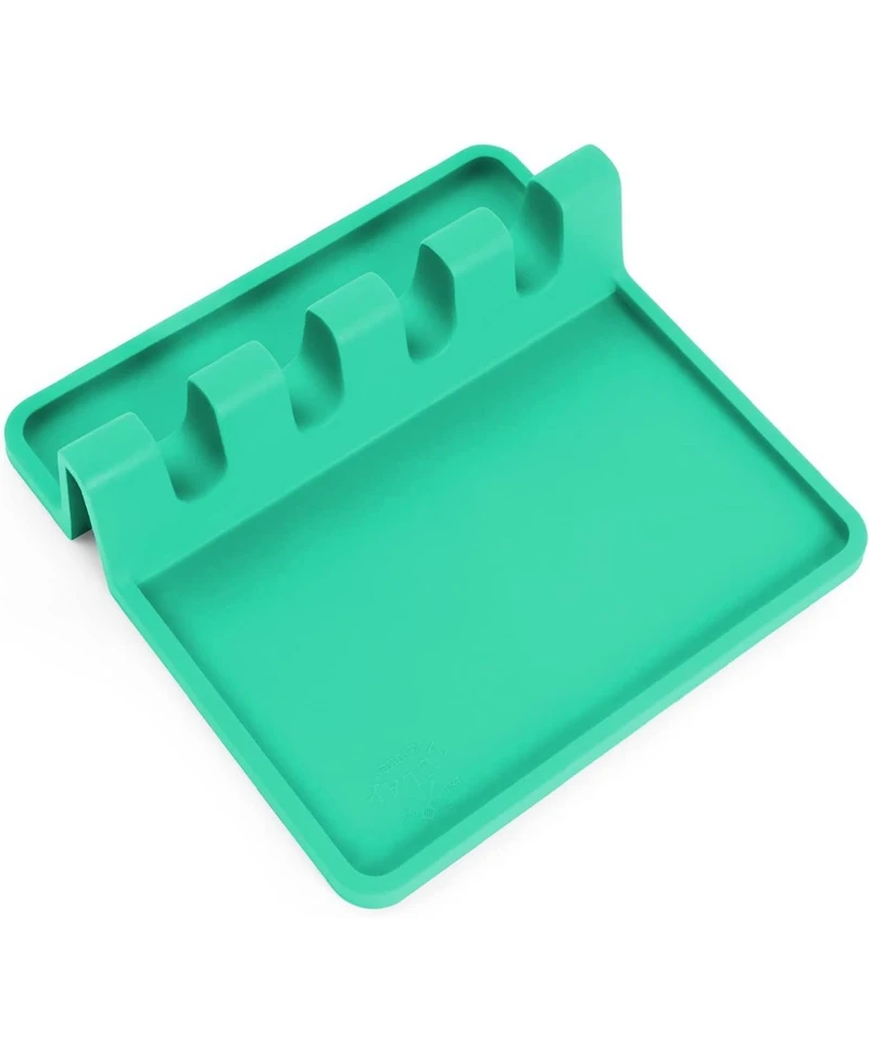 Silicone Utensil Rest with Drip Pad for Multiple Utensils