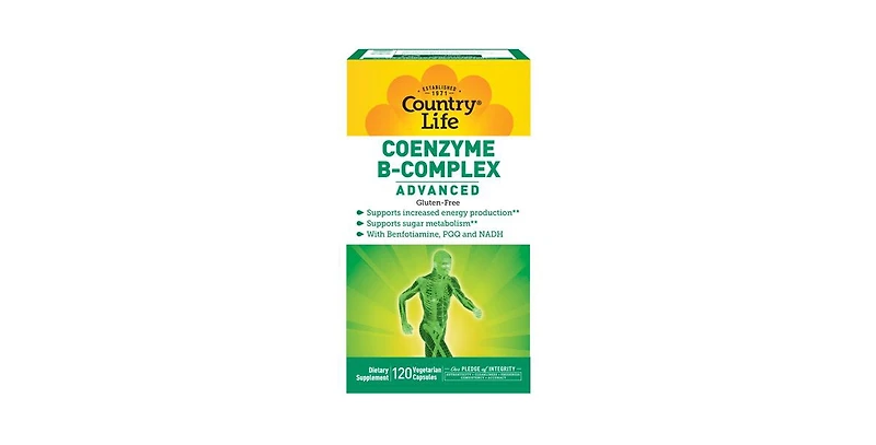Country Life Coenzyme B Complex ,Advanced 120 Vcaps