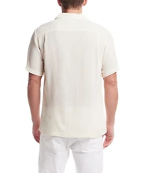 Weatherproof Vintage Men's Airtex Regular-Fit Textured Button-Down Camp Shirt