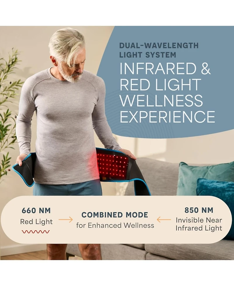 LifePro Red Light Therapy Belt – Near Infrared & Red Light for Pain Relief, Muscle Soreness, Inflammation, and Joint Therapy