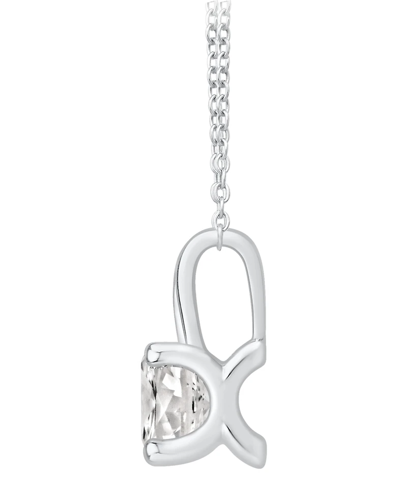 Gia Certified Diamond Solitaire 18" Pendant Necklace (1 ct. t.w.) in 14k White Gold
