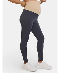 Motherhood Maternity Women's Essential Stretch Secret Fit Over the Belly Leggings