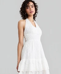 And Now This Women's Cotton Halter Tiered Maxi Dress, Macy's Exclusive