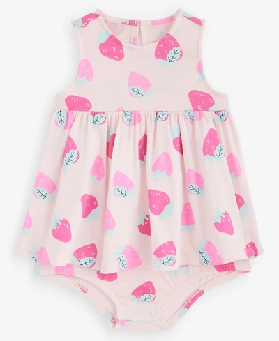 First Impressions Baby Girls' 0M-24M Strawberry-Print Sunsuit, Macy's Exclusive