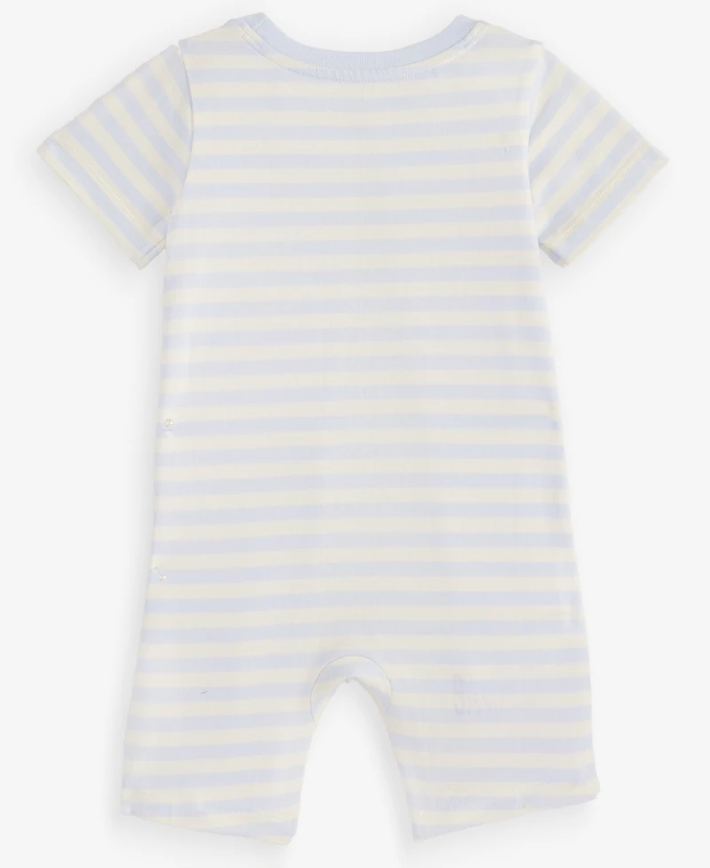 First Impressions Baby Boys' 0M-24M Cotton Whale Stripe Sunsuit, Macy's Exclusive