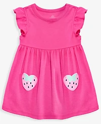 First Impressions Baby Girls' 0M-24M Strawberry-Pocket Dress, Macy's Exclusive