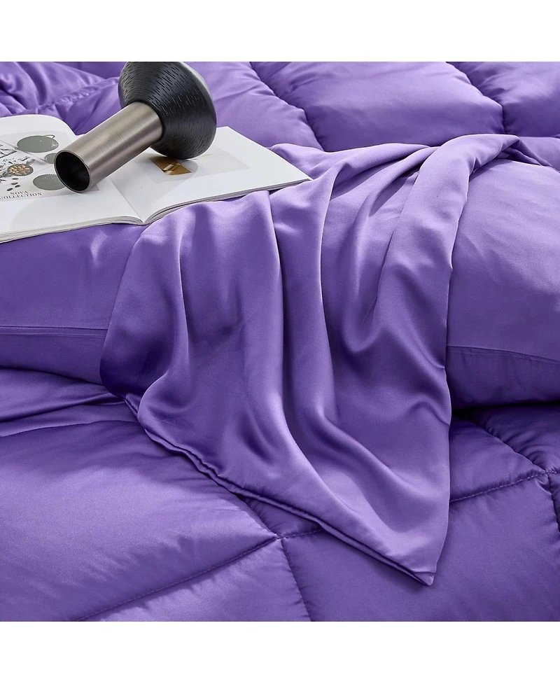 Snorze Cloud Comforter Set - Coma Inducer Ultra Cozy Bamboo - Oversized Comforter in Passion Flower,Kg