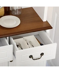 Homcom Dining Room Kitchen Hutch Storage Cabinet with Antique Details