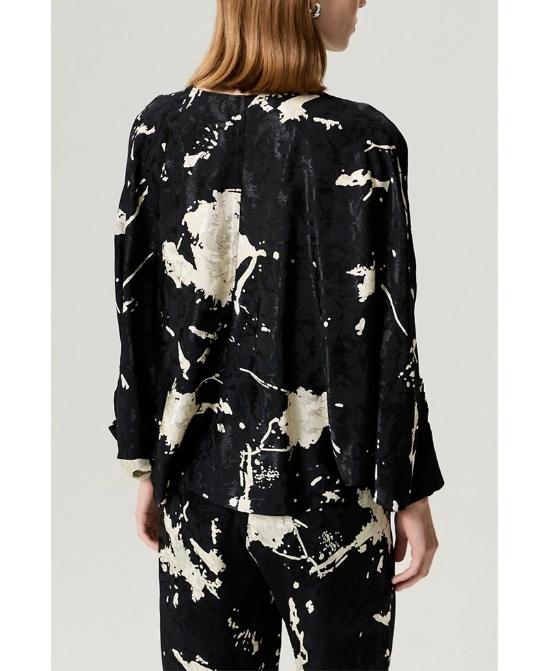 Nocturne Women's Abstract Print Jacquard Blouse
