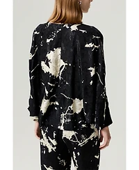 Nocturne Women's Abstract Print Jacquard Blouse