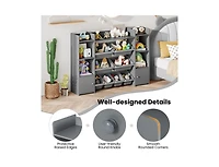 Slickblue Large Kids Storage Organizer with 8 Bins and Bookshelf