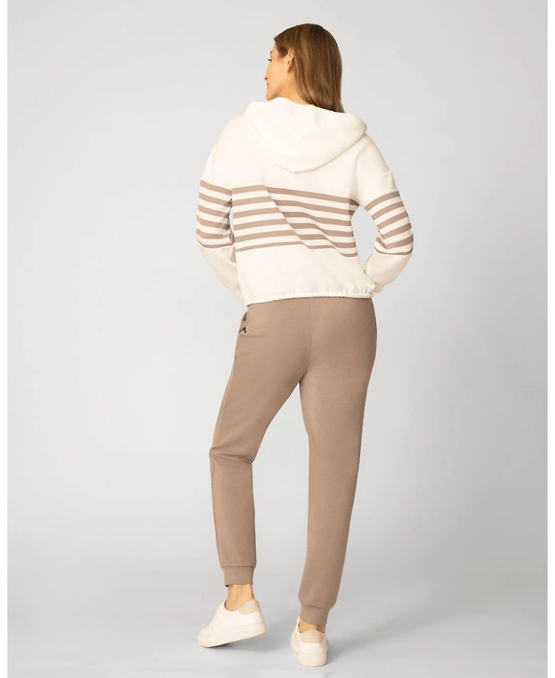 Cable & Gauge Women's Stripe Hoodie Set