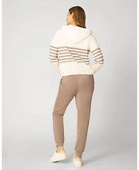 Cable & Gauge Women's Stripe Hoodie Set