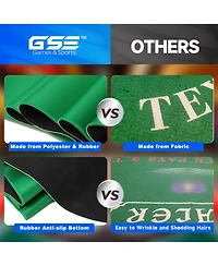 Gse Games & Sports Expert 70" x 35" Casino Blackjack Tabletop Layout Mat with Carrying Bag