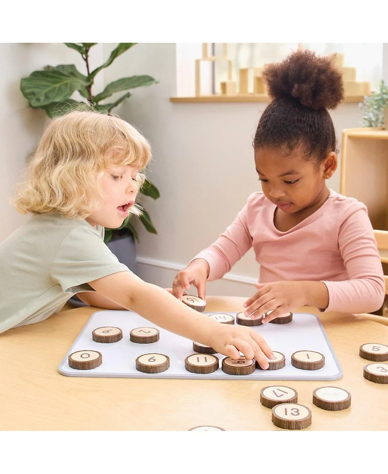 Kaplan Early Learning Magnetic Wood Cookie Counters - 21 Pieces