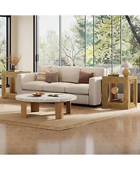 Tribesigns Square Side Table, for Living Room & Bedroom