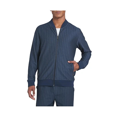 Dkny Men's pinstripe zip-up jacket