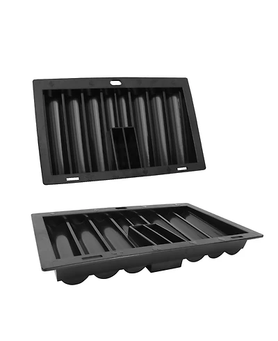 Gse Games & Sports Expert Las Vegas Style Dealer Table Chips Tray Rack for Poker (10 Rows, Holds 500 Chips)