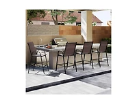 Slickblue Outdoor Fabric Bar Stools Set of 2 with Armrests