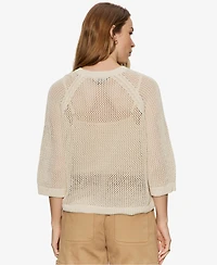 Sanctuary Women's Semi-Crop Raglan Sweater T-Shirt