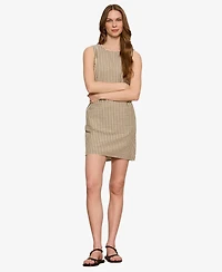Sanctuary Women's Sleeveless Seersucker Mini Dress