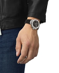 Tissot Unisex Black Dial Rubber Strap Watch, 38mm