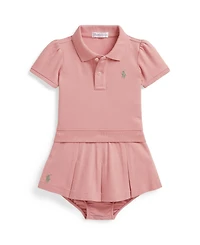 Polo Ralph Lauren Baby Girls' Stretch Mesh Shirt and Skort 2-Piece Set