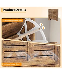 gaomon Shoe Cabinet Storage with 2 Flip Drawers Freestanding Shoe Organizer with Hooks Narrow Shoe Cabinet Slim Hidden Shoe Cabinet for Entryway