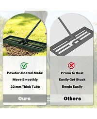 Outsunny 30" x 10" Lawn Leveling Rake with 66.5" Handle