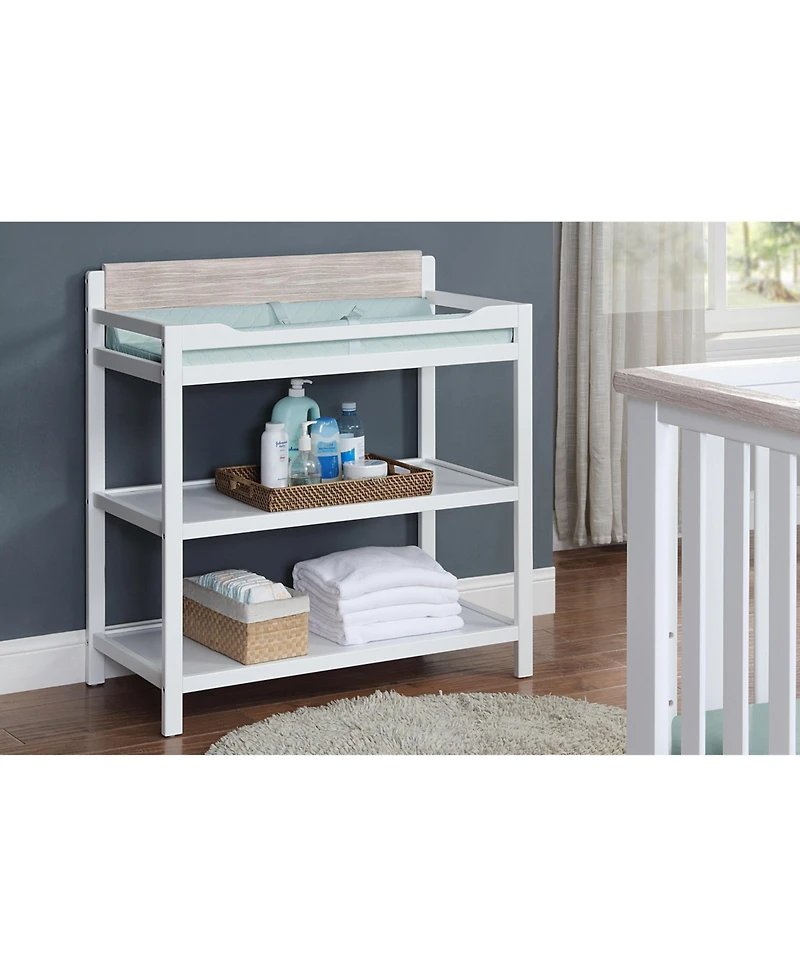 Flynama Modern Multi Purpose Changing Table Gray Finish with Removable Tray Convertible to Bookshelf