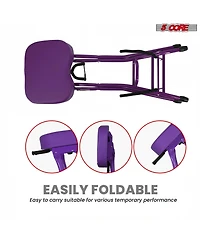 5Core Guitar Stool 3.15" Padded Chair Foldable Heavy Duty Music Seat Built in Foot Rest Guitar Stand