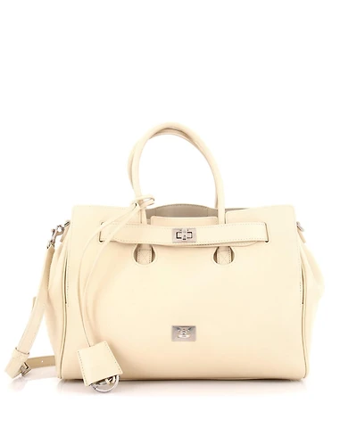 Pre-Owned Balenciaga Medium Bel Air Carry All Bag Leather