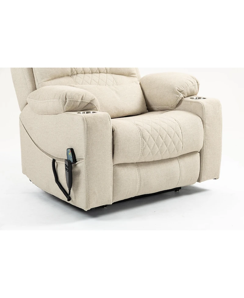 Clihome Lounge chair lift chair relaxes sofa chair sitting room furniture sitting room power supply elderly electric chair (180 degree lying flat)