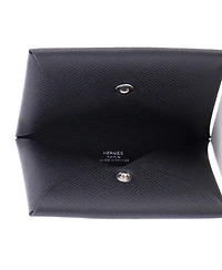 Pre-Owned Hermes Calvi Duo Card Holder Epsom