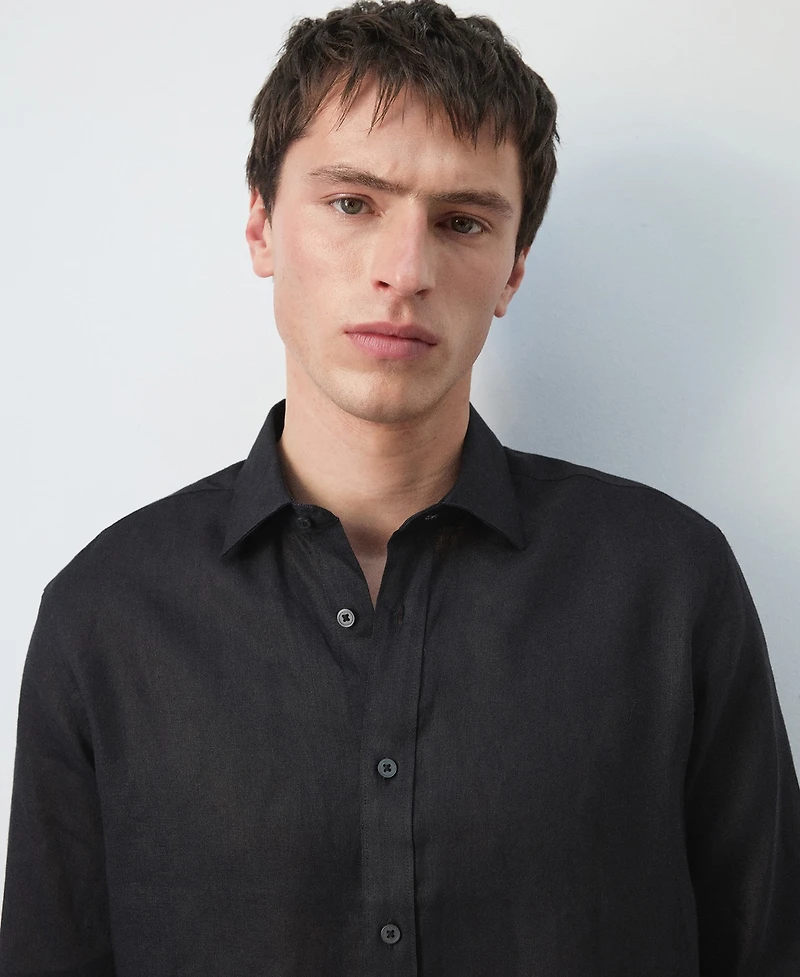 Mango Men's Regular-Fit Linen Shirt
