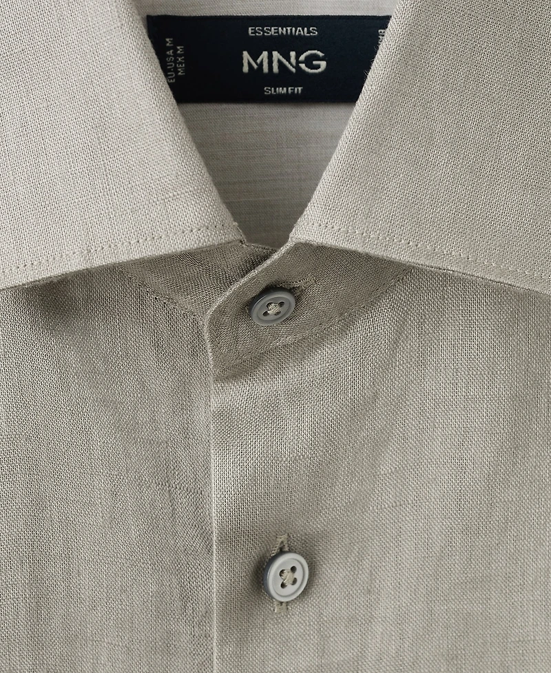 Mango Men's Linen Slim-Fit Shirt