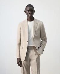 Mango Men's Amalfi Linen Slim-Fit Suit Blazer