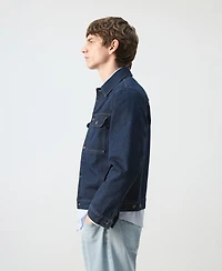 Mango Men's Cotton Pockets Denim Jacket
