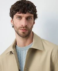 Mango Men's Water-Repellent Pockets Trench Coat