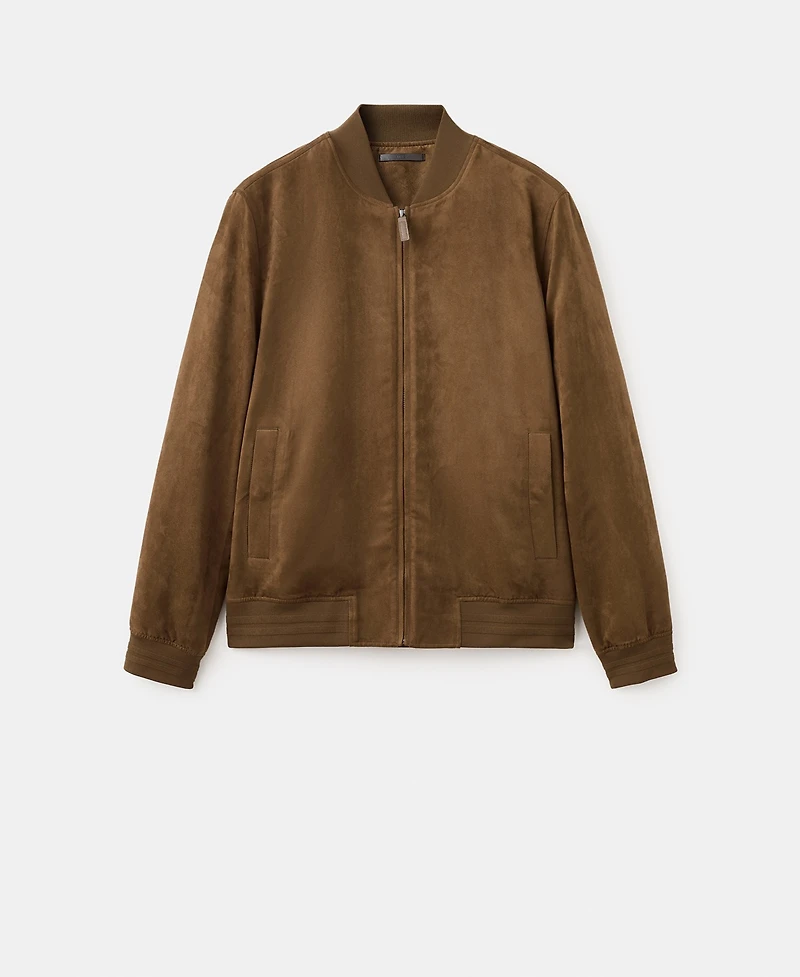 Mango Men's Suede-Effect Bomber Jacket