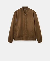 Mango Men's Suede-Effect Bomber Jacket