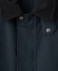 Mango Men's Corduroy Collar Water-Repellent Jacket