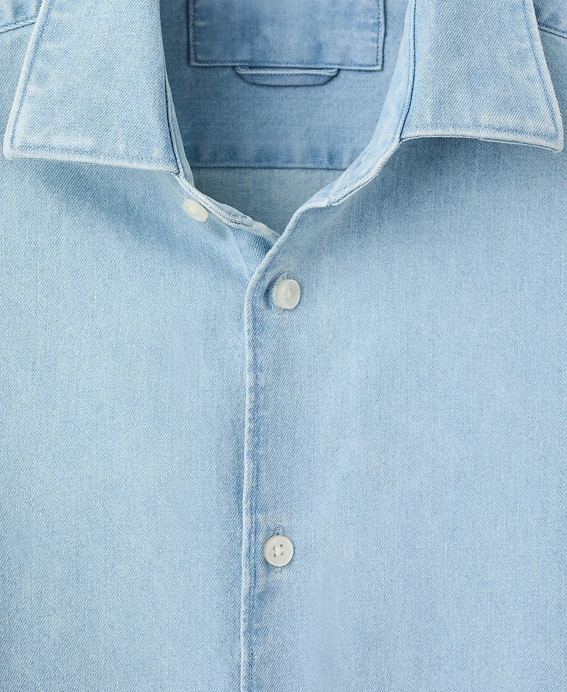 Mango Men's Cotton Denim Shirt
