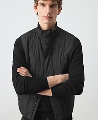 Mango Men's Lightweight Quilted Water-Repellent Vest