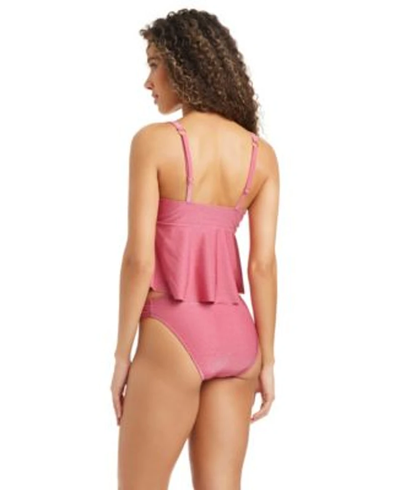 Bar Iii Fly Away Tankini Hipster Bottoms V Neck Tankini Top