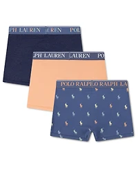 Polo Ralph Lauren Big Boys Cotton Stretch Boxer Briefs 3-Pack