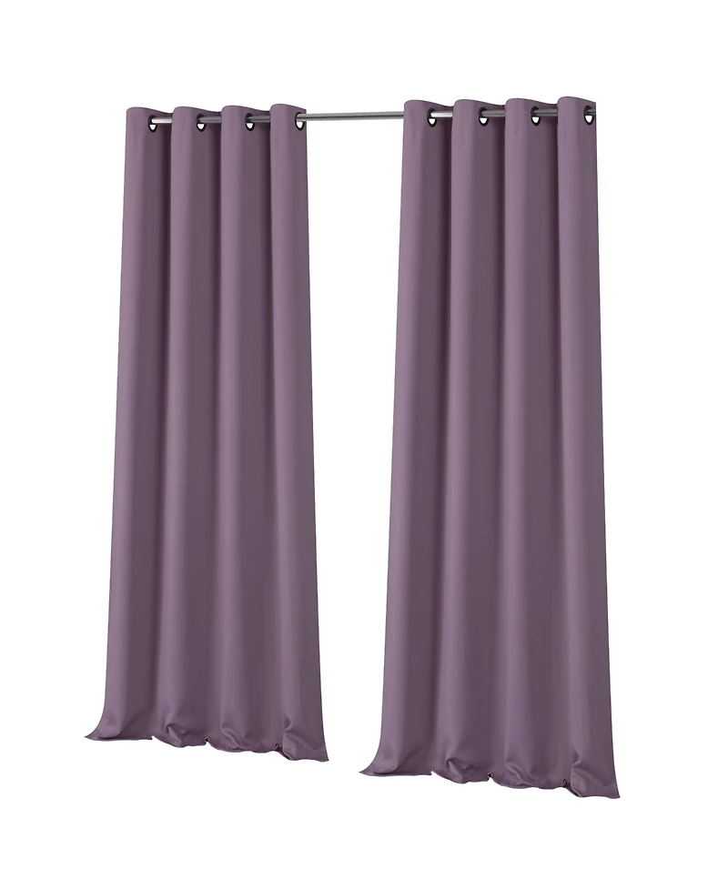 Kate Aurora 2 Piece Grommet Top Curtain Panels For Extra Long Windows