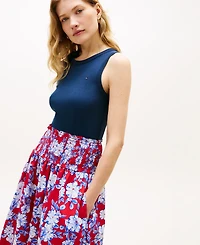 Tommy Hilfiger Women's Smocked Pull-On Midi Skirt