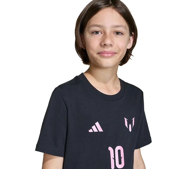 adidas Boys' 6-20 Messi Name & Number Graphic Soccer T-Shirt